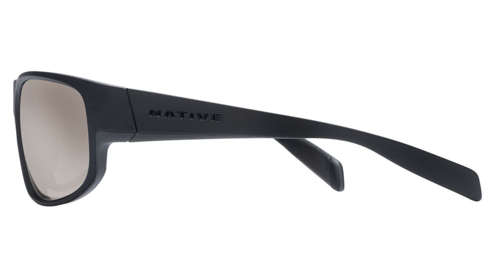 Native Eyewear Crestone Sunglasses,Asphalt/Dark Gray/Asphalt Frame,Silver Reflex Gray Lens,Polarized,176 902 528