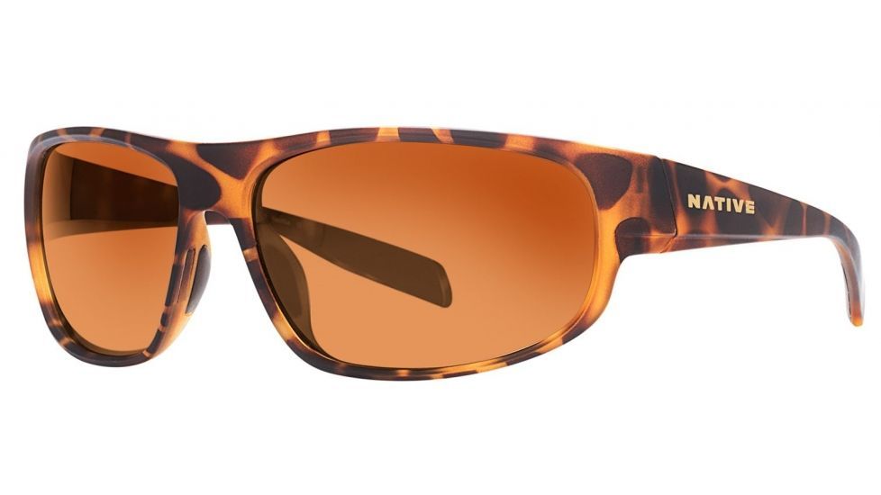Native Eyewear Crestone Single Vision Prescription Sunglasses,Desert Tort Frame,Polarized,176 312 524SV