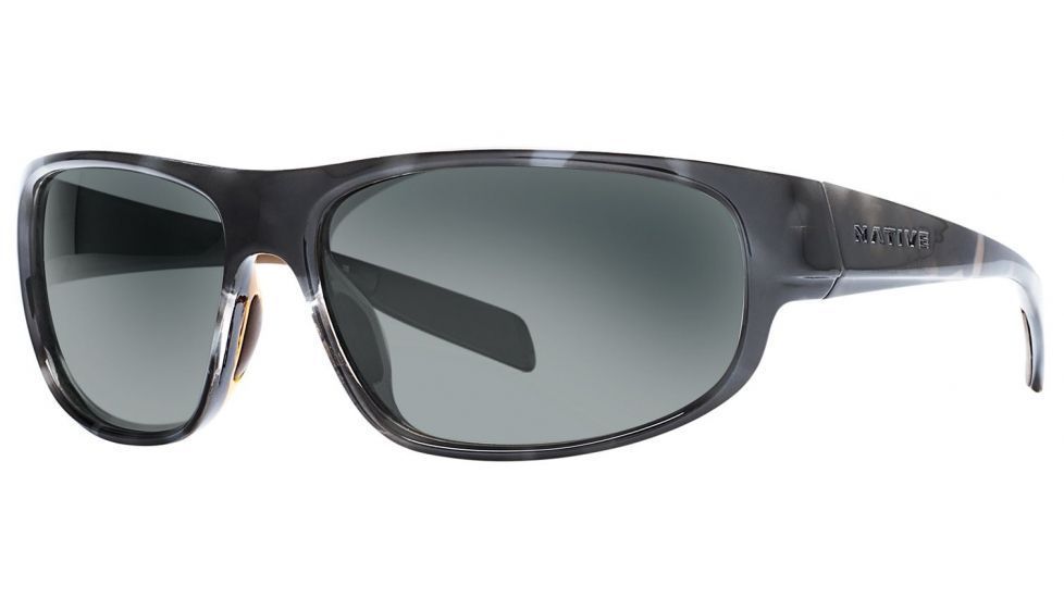 Native Eyewear Crestone Single Vision Prescription Sunglasses,Obsidian/Dark Gray/Light Gray Frame,Polarized,176 901 523SV