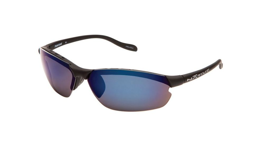 Native Eyewear Dash XP Sunglasses, Asphalt Frame, Blue Reflex Gray Lens, Polarized, 116 302 519