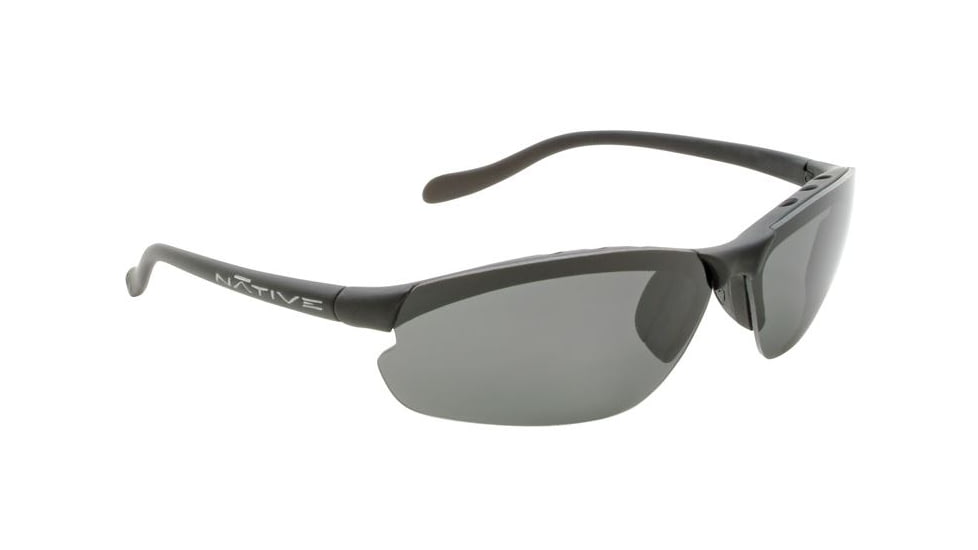 Native Eyewear Dash XP Sunglasses, Asphalt Frame, Gray Lens, Polarized, 116 302 502