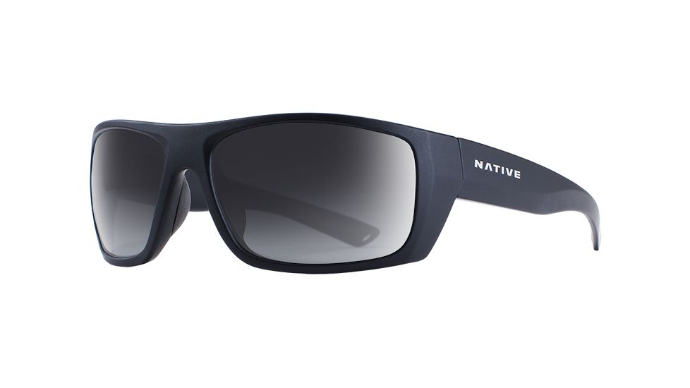 Native Eyewear Distiller Single Vision Prescription Sunglasses, Matte Black Frame, Polarized, 187 302 523SV
