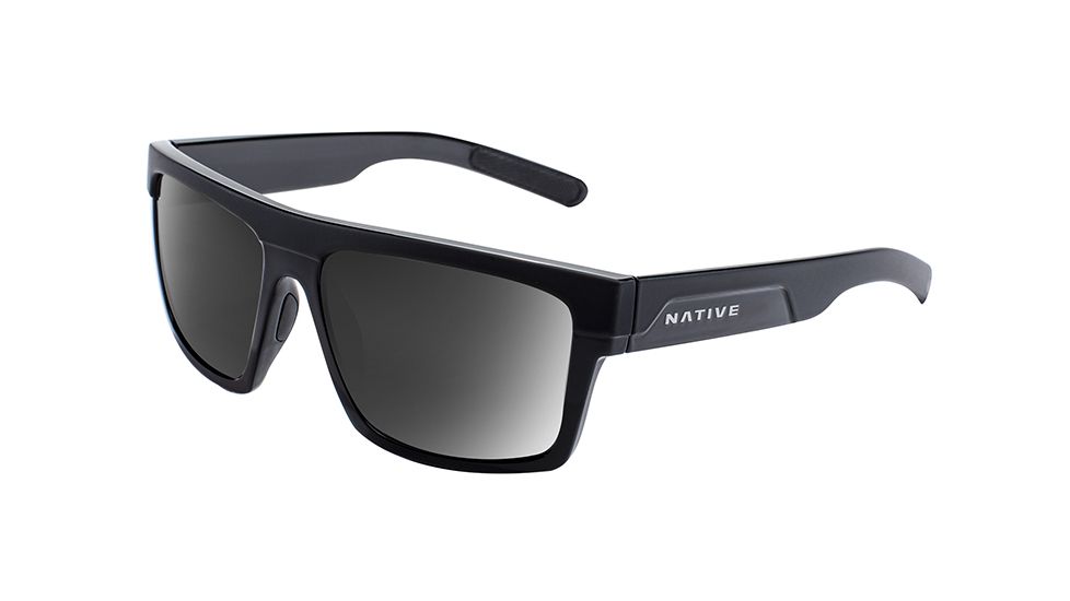 Native Eyewear El Jefe, Matte Black / Gloss Black Frame, Gray Lens, 191 930 523