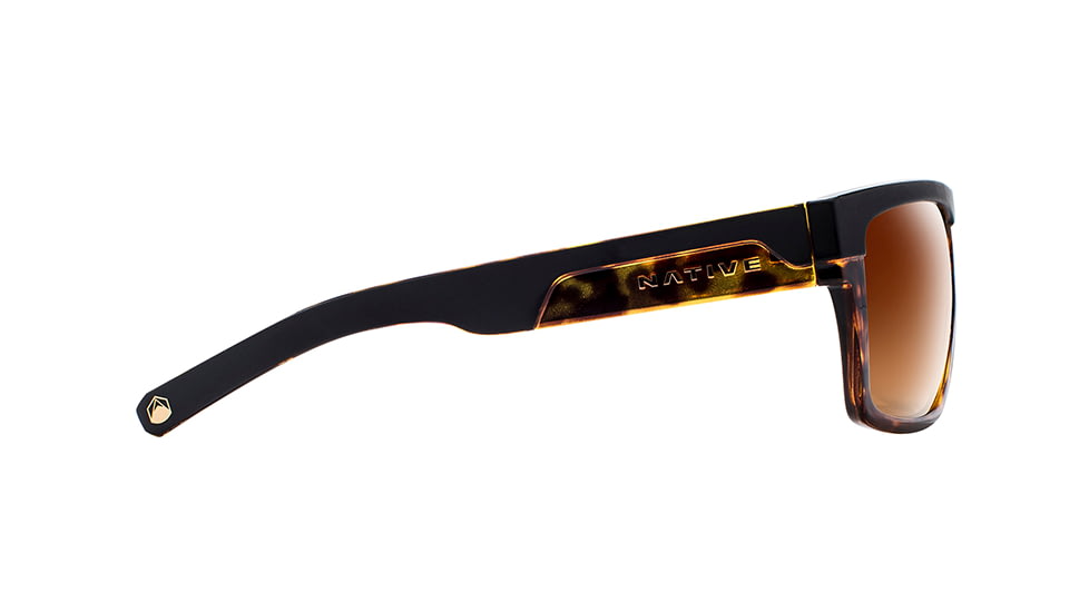 Native Eyewear El Jefe, Matte Black / Maple Tort Frame, Brown Lens, 191 924 524
