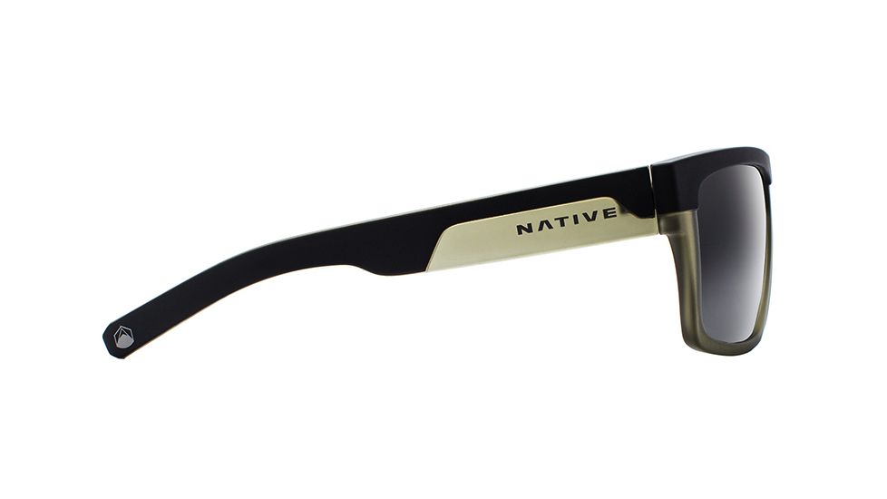 Native Eyewear El Jefe, Matte Black / Olive Frame, Gray Lens, 191 925 523