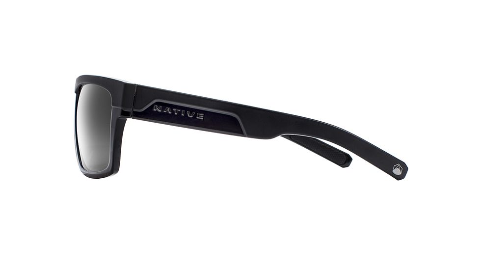 Native Eyewear El Jefe Single Vision Prescription Sunglasses, Matte Black / Gloss Black Frame, Polarized, 191 930 523SV