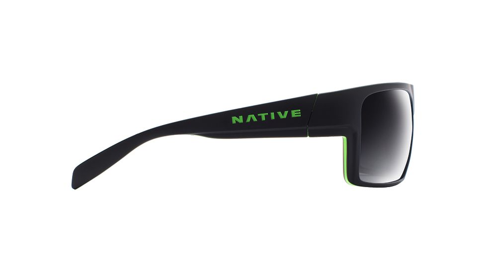 Native Eyewear Eldo, Matte Black / Lime / Dark Gray Frame, Gray Lens, 177 369 523