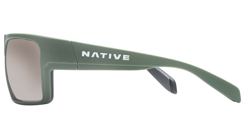 Native Eyewear Eldo Sunglasses,Frasier Green/Dark Gray Frame,Silver Reflex Gray Lens,Polarized,177 904 528