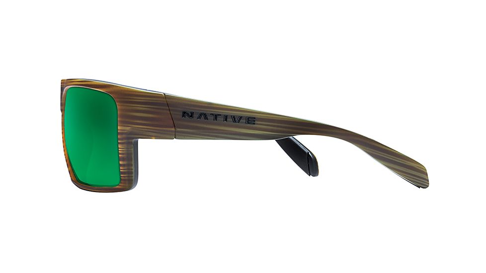 Native Eyewear Eldo, Wood / Black / Black Frame, Green Reflex Lens, 177 903 529