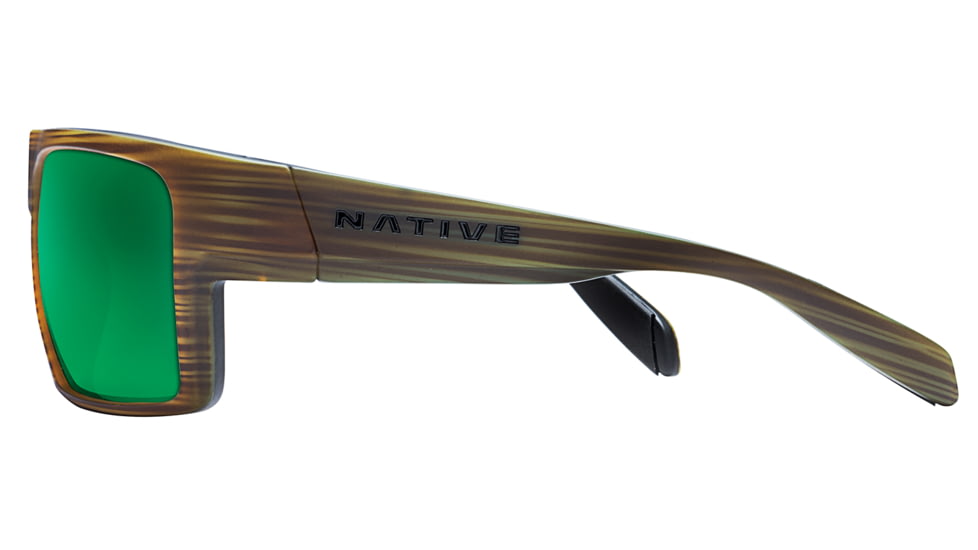 Native Eyewear Eldo, Wood / Black / Black Frame, Green Reflex Lens, 177 903 529