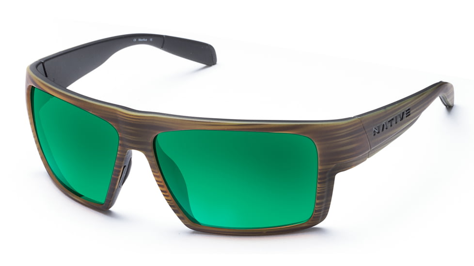 Native Eyewear Eldo, Wood / Black / Black Frame, Green Reflex Lens, 177 903 529