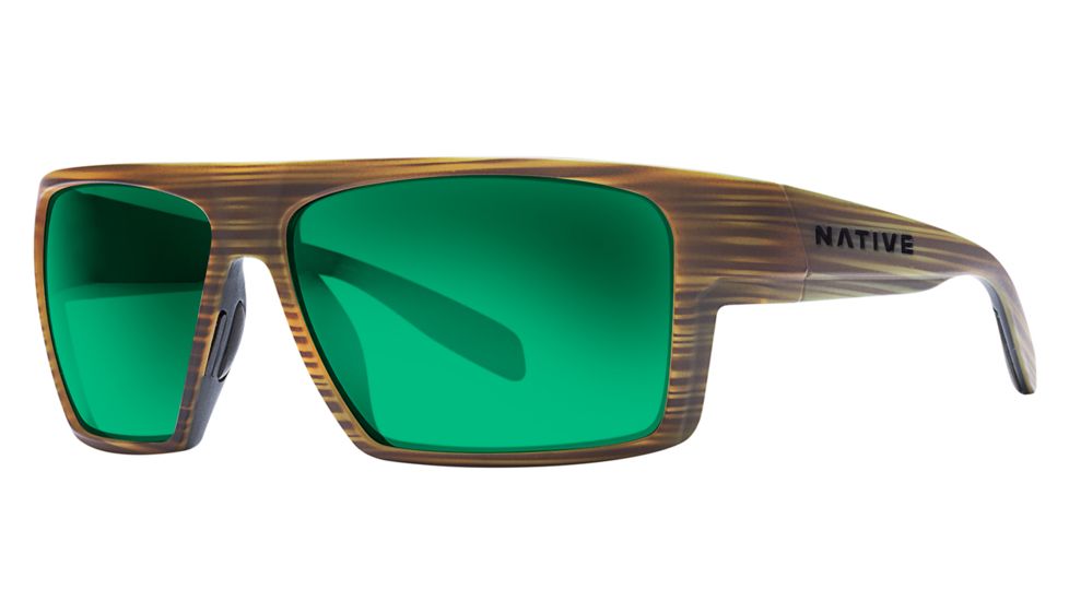 Native Eyewear Eldo, Wood / Black / Black Frame, Green Reflex Lens, 177 903 529