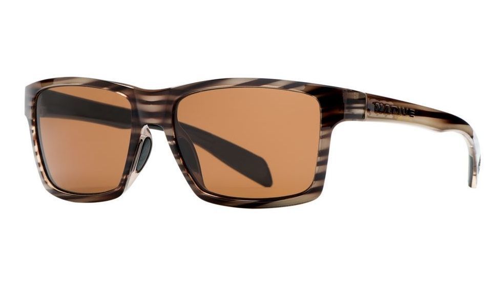 Native Eyewear Flatirons Progressive Prescription Sunglasses,Wood Frame,Polarized,172 361 524PR
