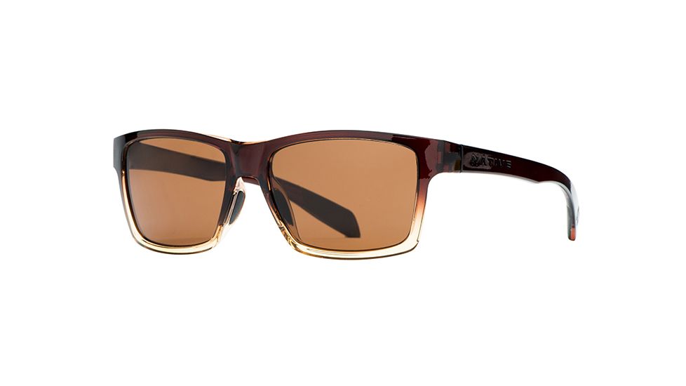 Native Eyewear Flatirons, Stout Fade Frame, Brown Lens, 172 383 524