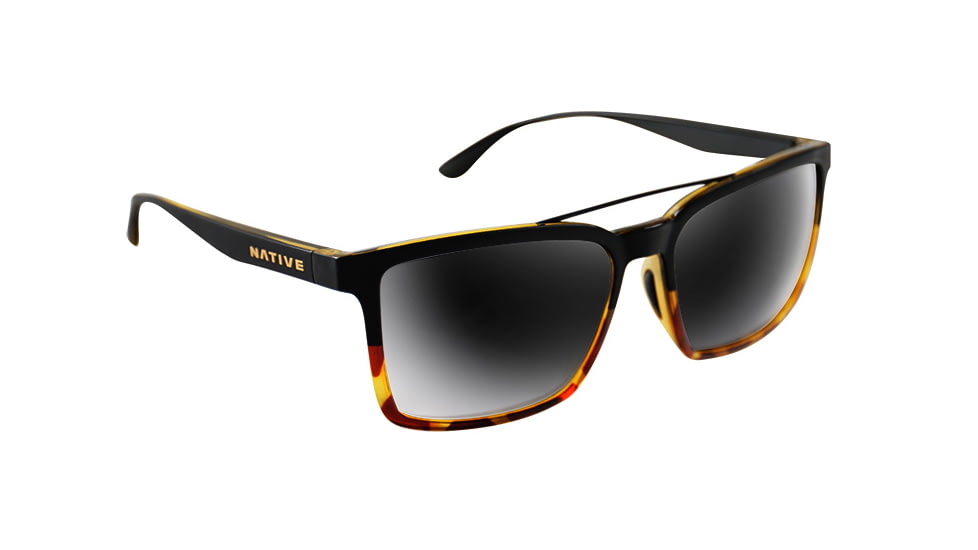Native Eyewear Four Corners, Matte Black / Tort Frame, Gray Lens, 198 924 523