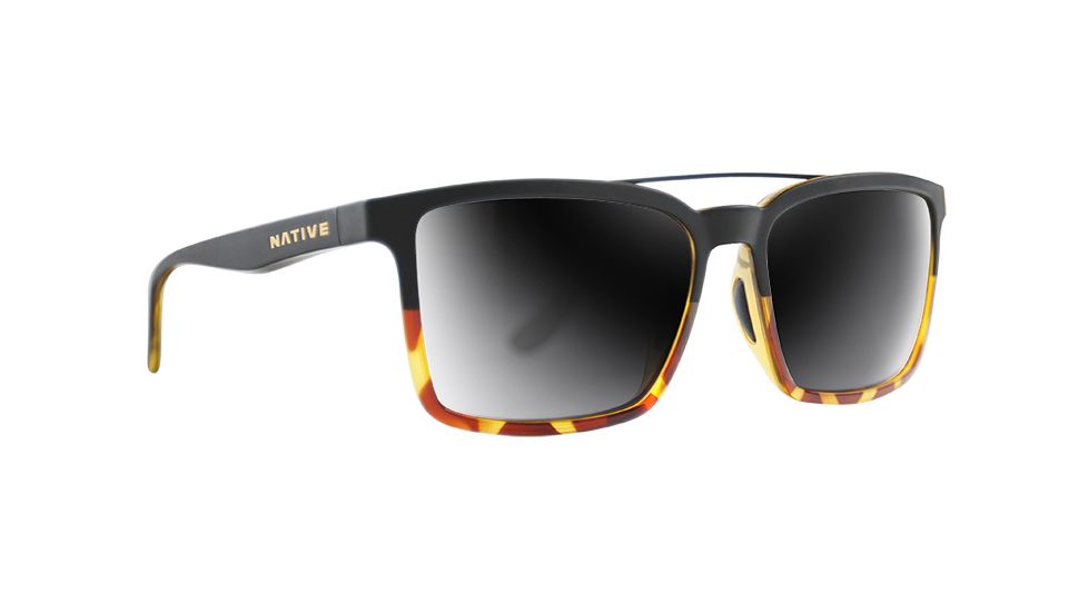 Native Eyewear Four Corners, Matte Black / Tort Frame, Gray Lens, 198 924 523