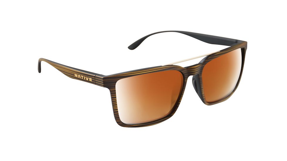 Native Eyewear Four Corners, Wood Frame, Bronze Reflex Lens, 198 903 527