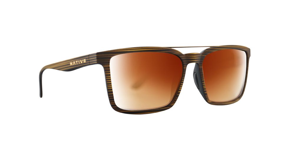 Native Eyewear Four Corners, Wood Frame, Brown Lens, 198 903 524