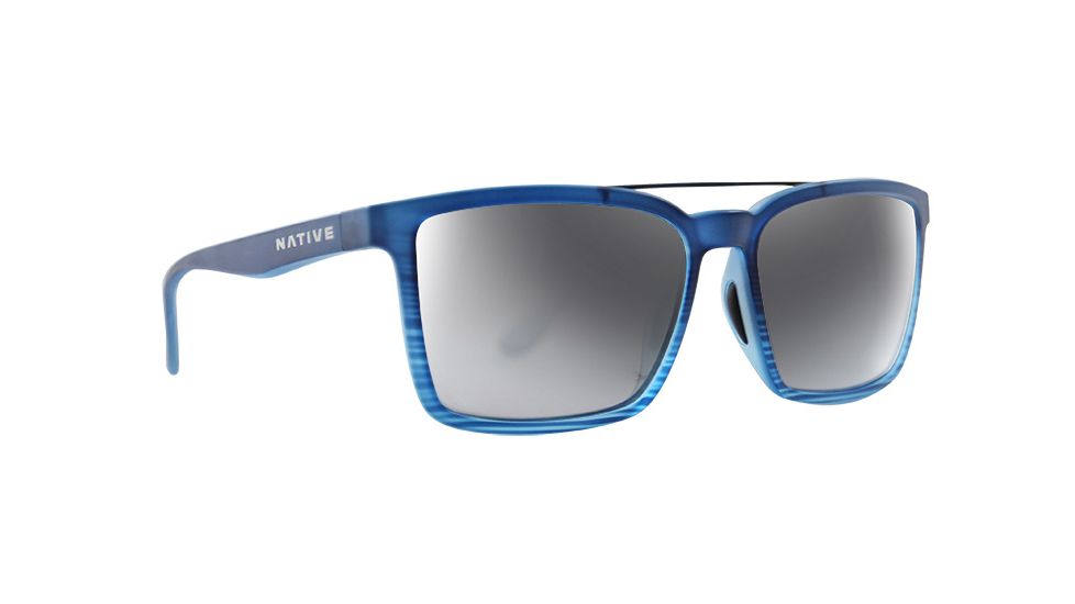 Native Eyewear FourCorners, Blue Water Frame, Silver Reflex Lens, 198 942 528