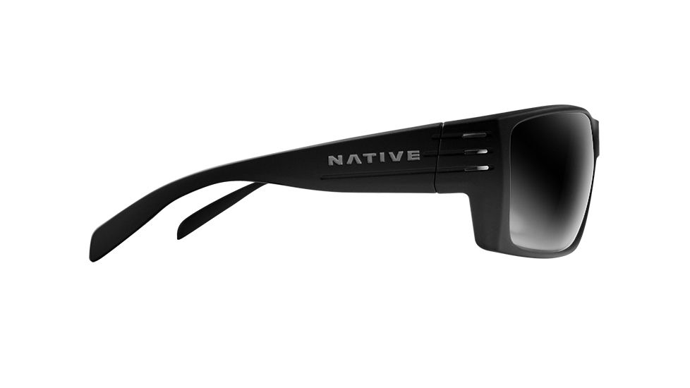 Native Eyewear Griz, Matte Black Frame, Gray Lens, 196 302 523