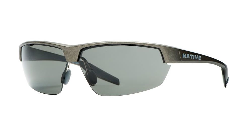 Native Eyewear Hardtop Ultra Sunglasses,Charcoal Frame,Gray Lens,Polarized,171 348 523