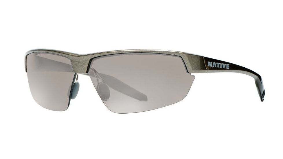 Native Eyewear Hardtop Ultra Sunglasses,Gunmetal Frame,Silver Reflex Lens,Polarized,171 347 528