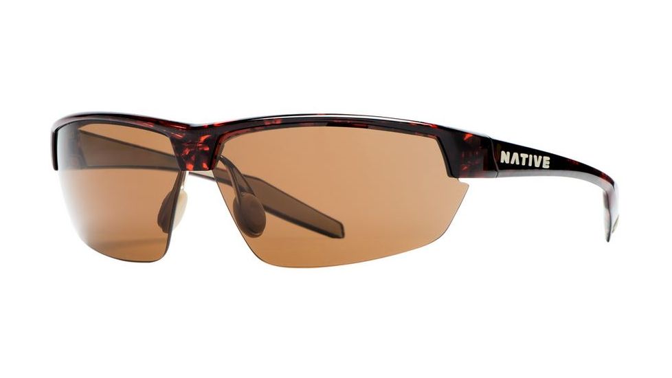 Native Eyewear Hardtop Ultra Sunglasses,Maple Tort Frame,Brown Lens,Polarized,171 342 524