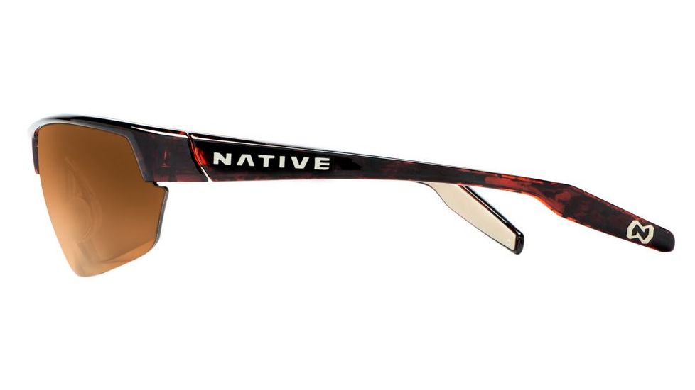 Native Eyewear Hardtop Ultra Sunglasses,Maple Tort Frame,Brown Lens,Polarized,171 342 524