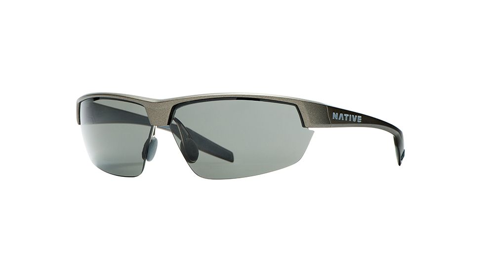 Native Eyewear Hardtop Ultra Sunglasses,Charcoal Frame,Gray Lens,Polarized,171 348 523