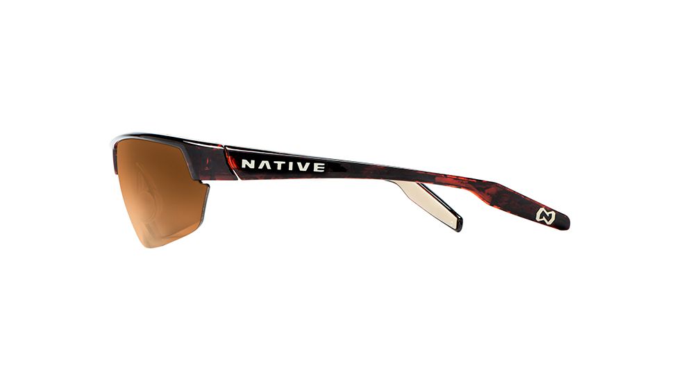 Native Eyewear Hardtop Ultra Sunglasses,Maple Tort Frame,Brown Lens,Polarized,171 342 524