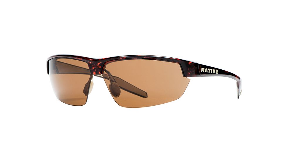Native Eyewear Hardtop Ultra Sunglasses,Maple Tort Frame,Brown Lens,Polarized,171 342 524
