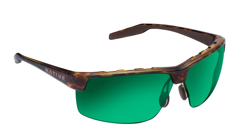 Native Eyewear Hardtop Ultra XP, Desert Tort Frame, Green Reflex Lens, 182 312 529