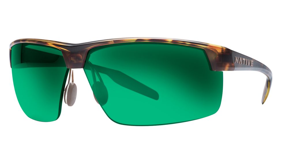 Native Eyewear Hardtop Ultra XP, Desert Tort Frame, Green Reflex Lens, 182 312 529