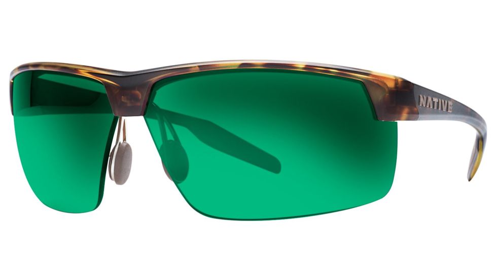 Native Eyewear Hardtop Ultra XP Sunglasses,Desert Tort Frame,Green Reflex Brown Lens,Polarized,182 312 529