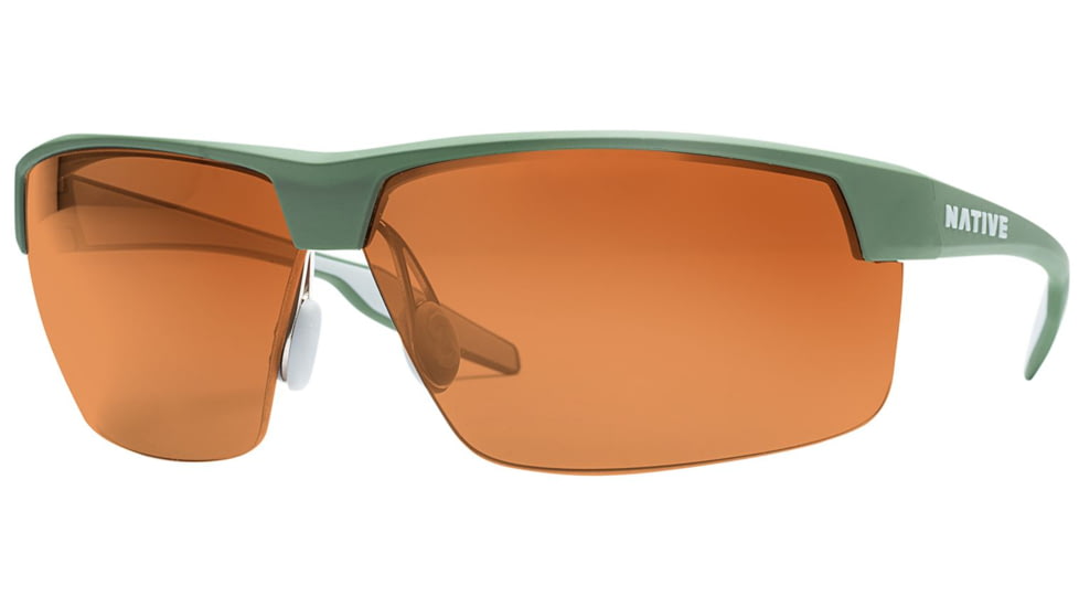 Native Eyewear Hardtop Ultra XP Sunglasses,Frasier Green/Dark Gray Frame,Brown Lens,Polarized,182 398 524