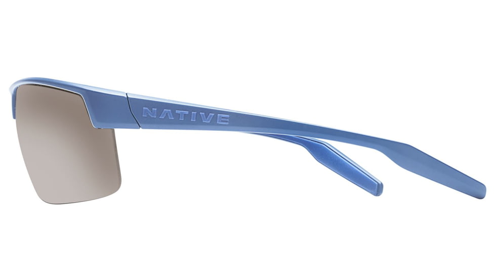 Native Eyewear Hardtop Ultra XP Sunglasses,Steel Blue Frame,Silver Reflex Gray Lens,Polarized,182 304 528