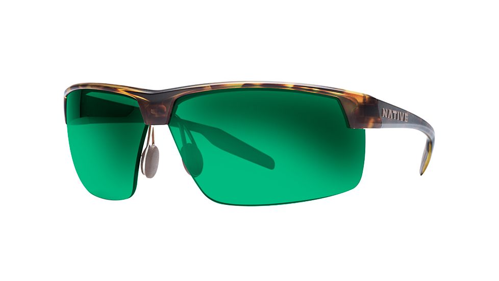 Native Eyewear Hardtop Ultra XP, Desert Tort Frame, Green Reflex Lens, 182 312 529