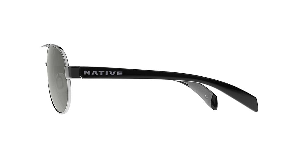 Native Eyewear Haskill Sunglasses,Chrome/Iron/Gray Frame,Gray Lens,Polarized,164 377 523