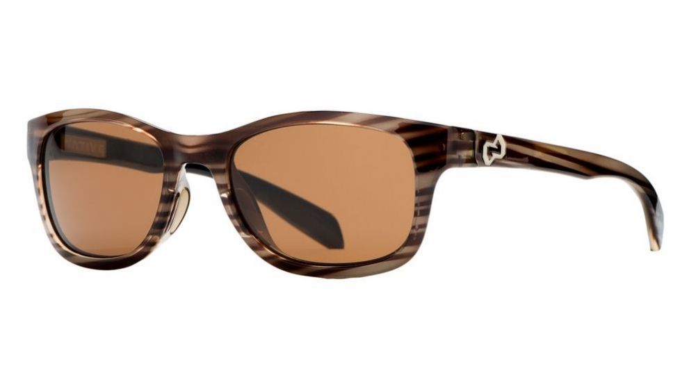 Native Eyewear Highline Single Vision Prescription Sunglasses,Wood Frame,Polarized,165 361 524SV