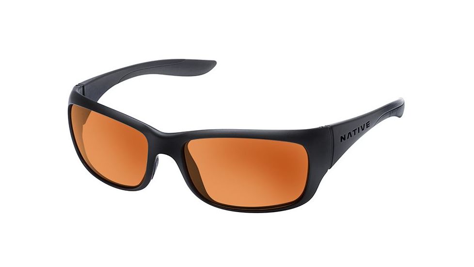 Native Eyewear Kannah Sunglasses,Asphalt Frame,Bronze Reflex Brown Lens,Polarized,178 302 527