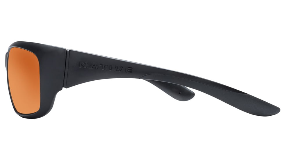 Native Eyewear Kannah Sunglasses,Asphalt Frame,Bronze Reflex Brown Lens,Polarized,178 302 527