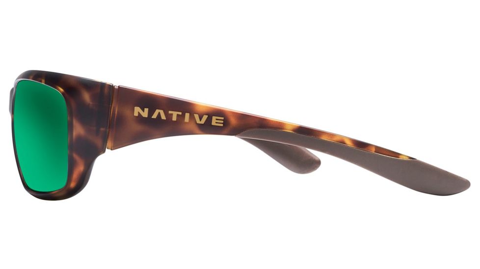 Native Eyewear Kannah Sunglasses,Desert Tort Frame,Green Reflex Brown Lens,Polarized,178 312 529