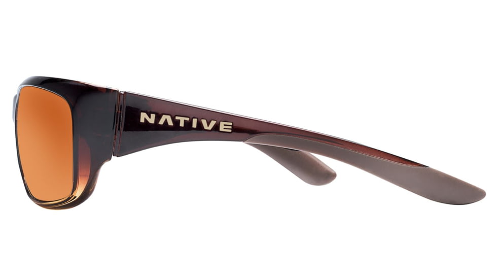 Native Eyewear Kannah Sunglasses,Stout Fade Frame,Brown Lens,Polarized,178 383 524
