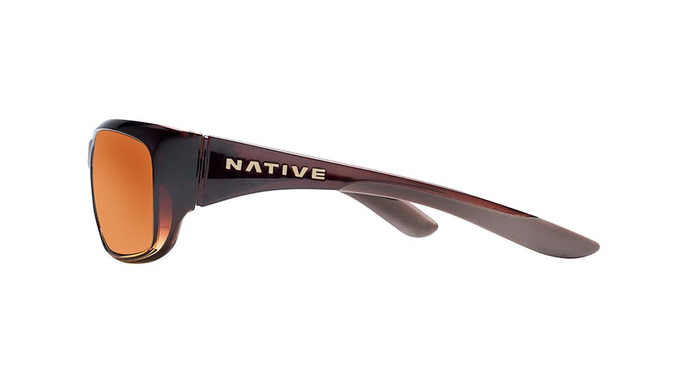 Native Eyewear Kannah Sunglasses,Stout Fade Frame,Brown Lens,Polarized,178 383 524