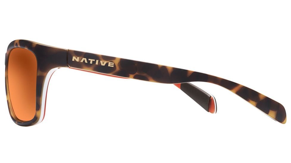 Native Eyewear Penrose Sunglasses,Desert Tort/Beige/Orange Frame,Bronze Reflex Brown Lens,Polarized,179 906 527