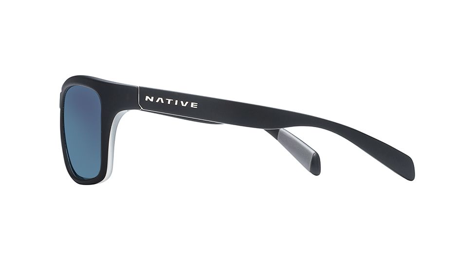 Native Eyewear Penrose Sunglasses,Asphalt/Crystal/Crystal Frame,Blue Reflex Gray Lens,Polarized,179 907 526