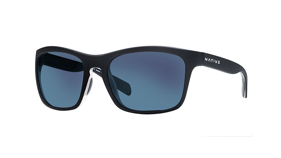 Native Eyewear Penrose Sunglasses,Asphalt/Crystal/Crystal Frame,Blue Reflex Gray Lens,Polarized,179 907 526