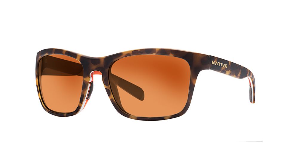 Native Eyewear Penrose Sunglasses,Desert Tort/Beige/Orange Frame,Bronze Reflex Brown Lens,Polarized,179 906 527