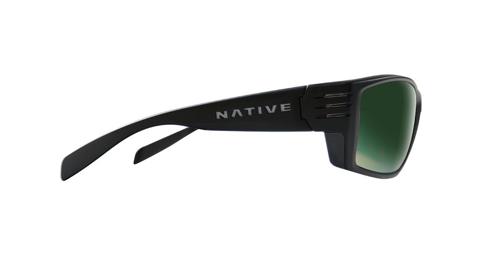 Native Eyewear Raghorn, Matte Black Frame, Green Reflex Lens, 199 302 529