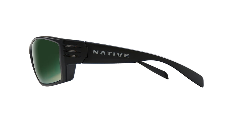 Native Eyewear Raghorn, Matte Black Frame, Green Reflex Lens, 199 302 529